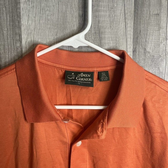 MASTERS - AMEN CORNER - AUGUSTA NATIONAL Large Orange GOLF POLO Men’s Size L - Picture 3 of 7